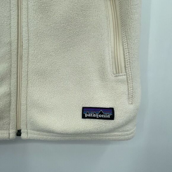 Patagonia Cream Handle Full Zip Fleece Sleeveless Synchilla Vest Size Small - Picture 2 of 6